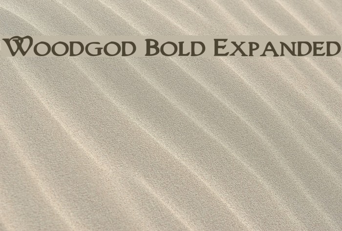 Woodgod Bold Expanded Font examples