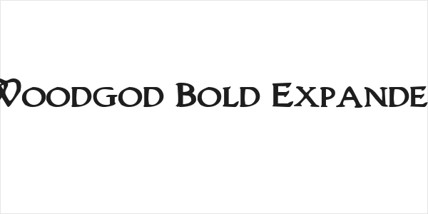 Woodgod Bold Expanded Logo