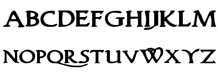 Woodgod Bold Expanded Font LOWERCASE