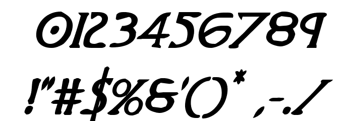 Woodgod Bold Italic Font OTHER CHARS