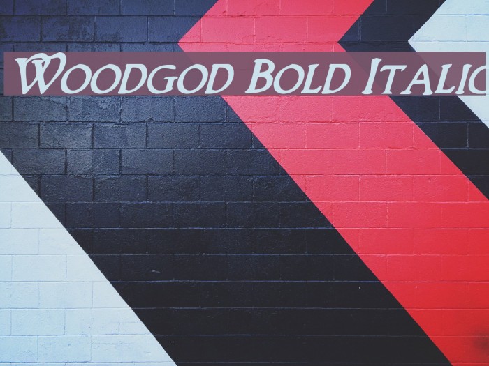Woodgod Bold Italic Font examples