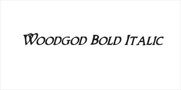 Woodgod Bold Italic Logo