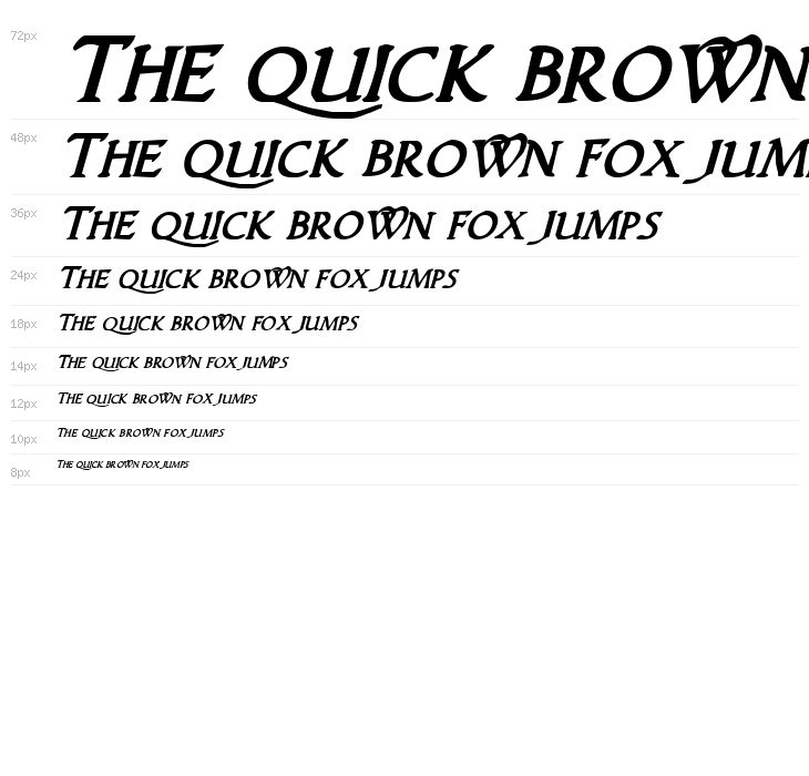 Woodgod Bold Italic Waterfall