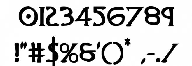 Woodgod Bold Font OTHER CHARS