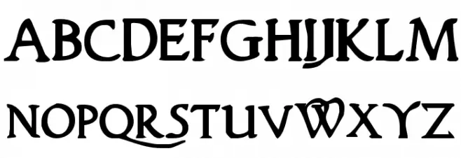 Woodgod Bold Шрифта ВЕРХНИЙ