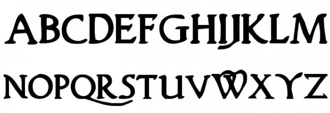 Woodgod Bold Caratteri MINUSCOLO