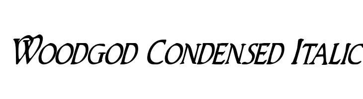 Woodgod Condensed Italic  Скачать бесплатные шрифты