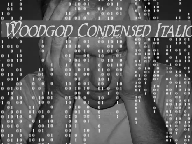 Woodgod Condensed Italic Font examples