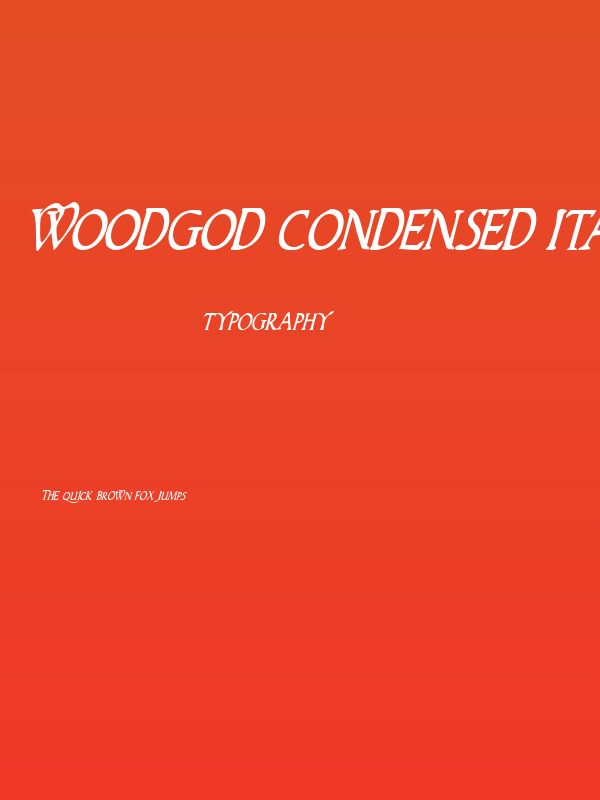 Woodgod Condensed Italic Poster
