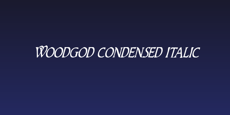 Woodgod Condensed Italic Social Header