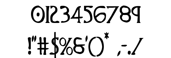 Woodgod Condensed Font OTHER CHARS