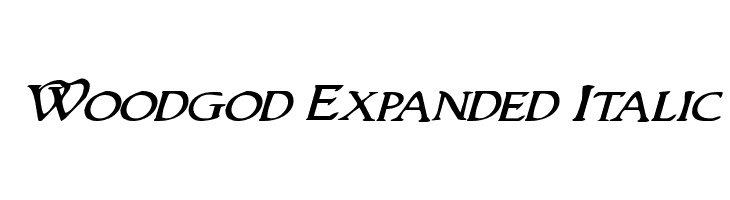 Woodgod Expanded Italic Font