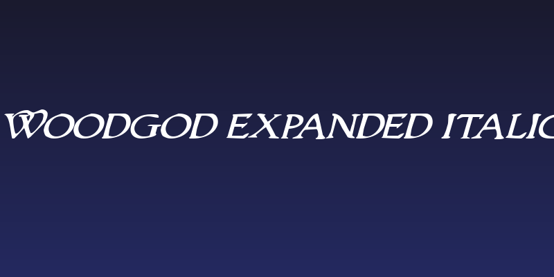 Woodgod Expanded Italic Social Header