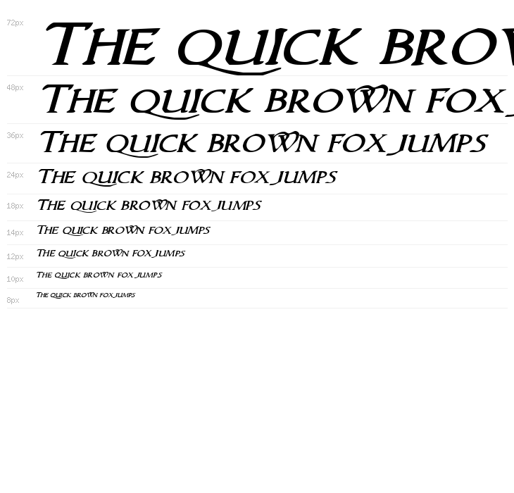 Woodgod Expanded Italic Waterfall