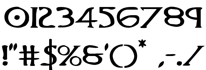 Woodgod Expanded Font OTHER CHARS