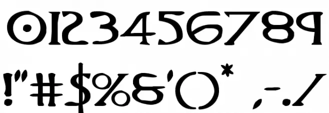 Woodgod Expanded Font OTHER CHARS