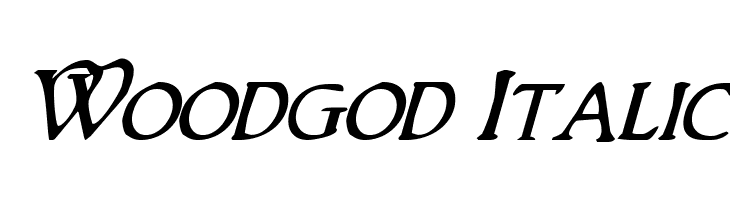 Woodgod Italic Font