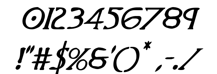 Woodgod Italic Font OTHER CHARS