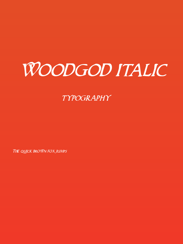 Woodgod Italic Poster