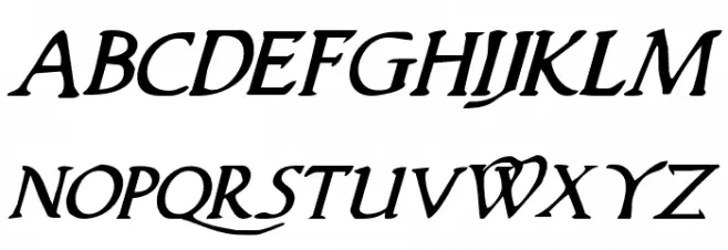 Woodgod Italic خط أحرف صغيرة