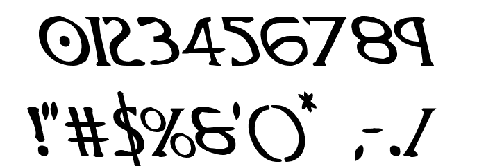 Woodgod Leftalic Font OTHER CHARS