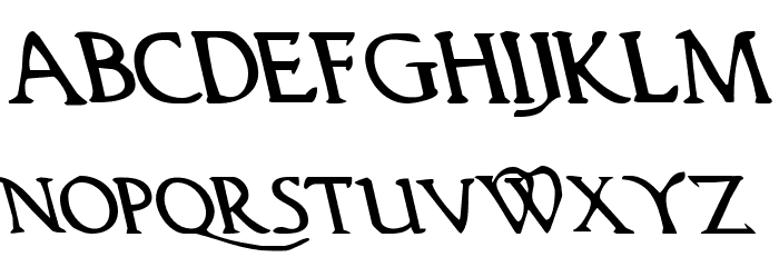 Woodgod Leftalic Font LOWERCASE