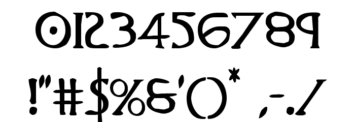 Woodgod Regular Font OTHER CHARS