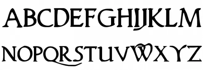 Woodgod Regular Caratteri MINUSCOLO