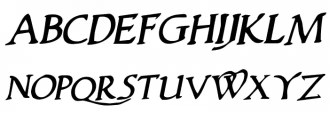 Woodgod Rotalic フォント 小文字