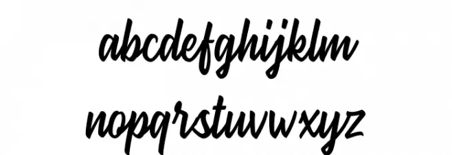 Woodland 字体 小写