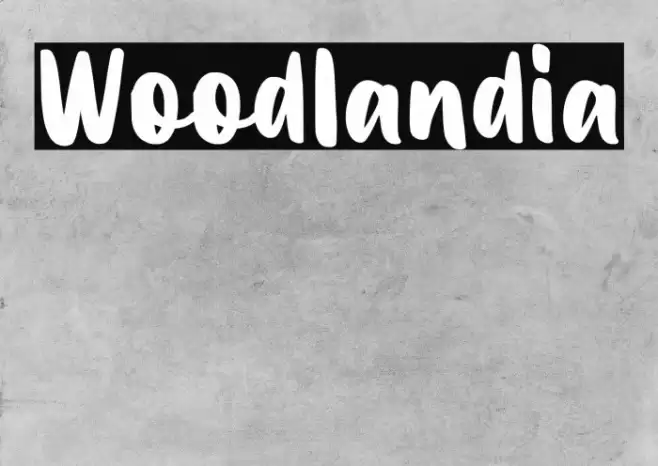 Woodlandia फ़ॉन्ट examples