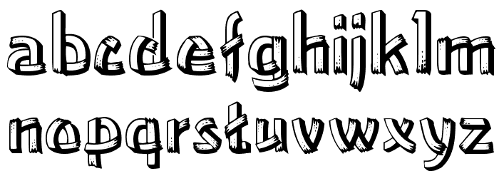 Woodplank Font LOWERCASE