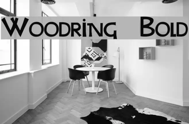 Woodring Bold Font examples
