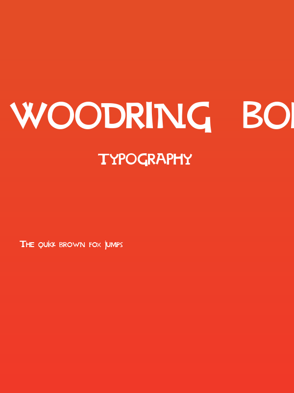 Woodring  Bold Poster