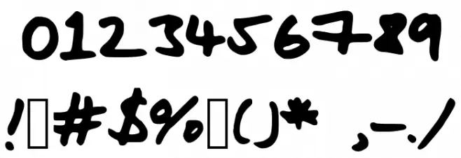 WoodsScript Font OTHER CHARS