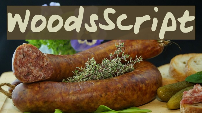 WoodsScript Шрифта examples