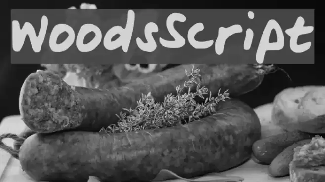 WoodsScript Font examples