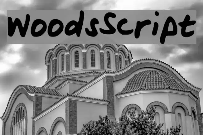 WoodsScript Font examples