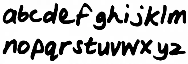WoodsScript 字体 小写
