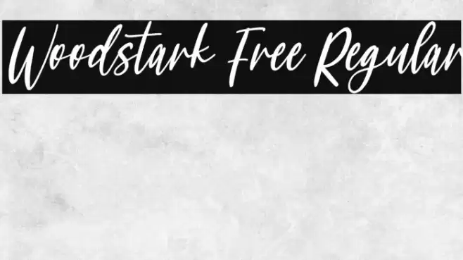 Woodstark Free Regular Font examples