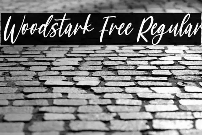 Woodstark Free Regular Font examples