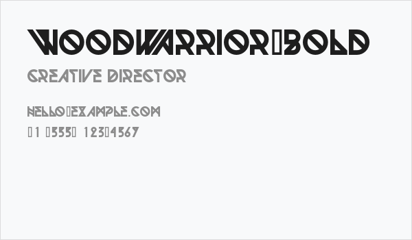 Woodwarrior-Bold Business Card