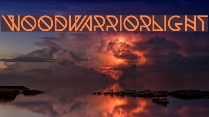 Woodwarrior-Light Font examples