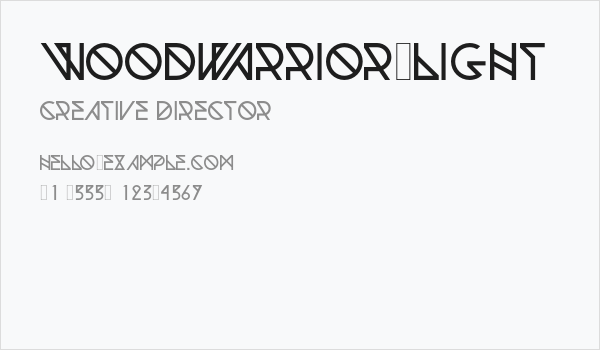 Woodwarrior-Light Business Card