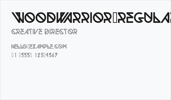 Woodwarrior-Regular Business Card