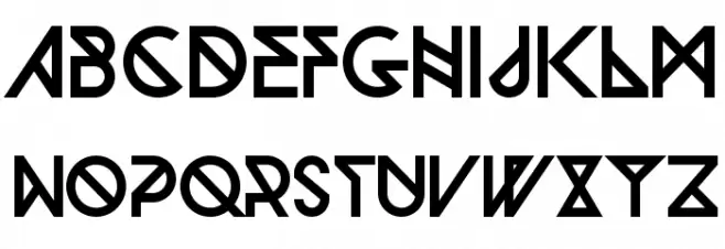 Woodwarrior-Regular Schriftart Kleinbuchstaben