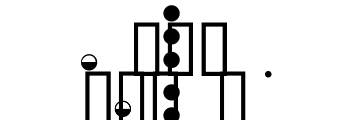 Woodwind Tablature Sax Euro フォント その他の文字