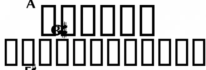 Woodwind Tablature Sax US خط أحرف كبيرة