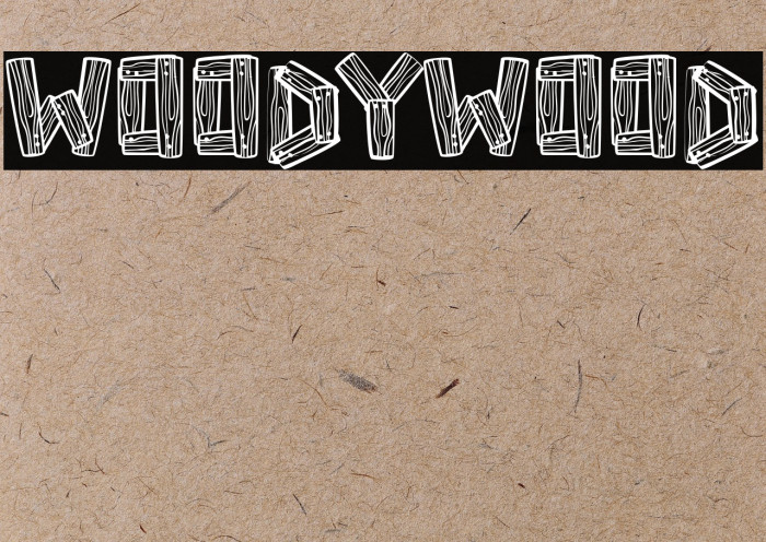 WoodyWood Font examples