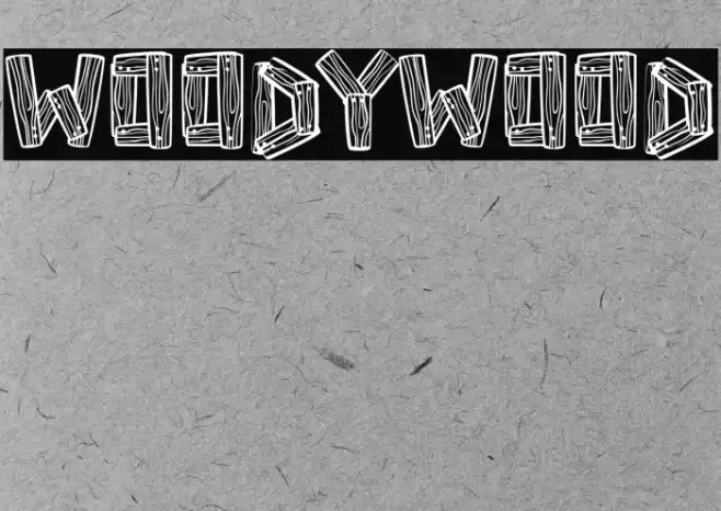 WoodyWood Font examples